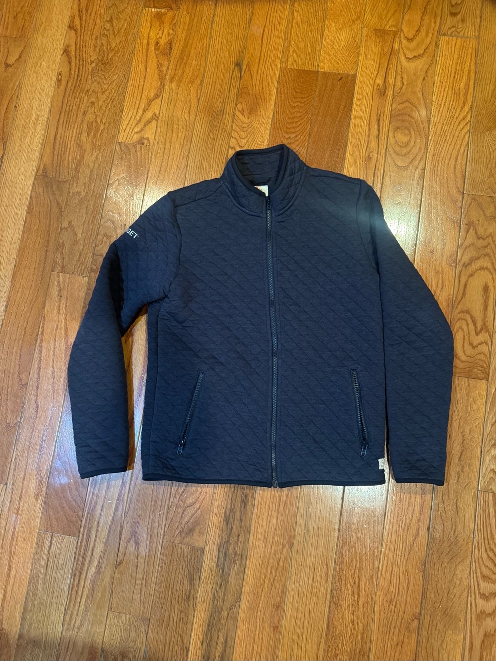 Marine Layer Corbet Quilted Full Zip Jacket Navy Blue Small Lightweight Jacket